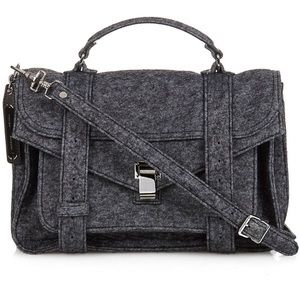 Proenza Schouler Felt Trim PS1 in Charcoal